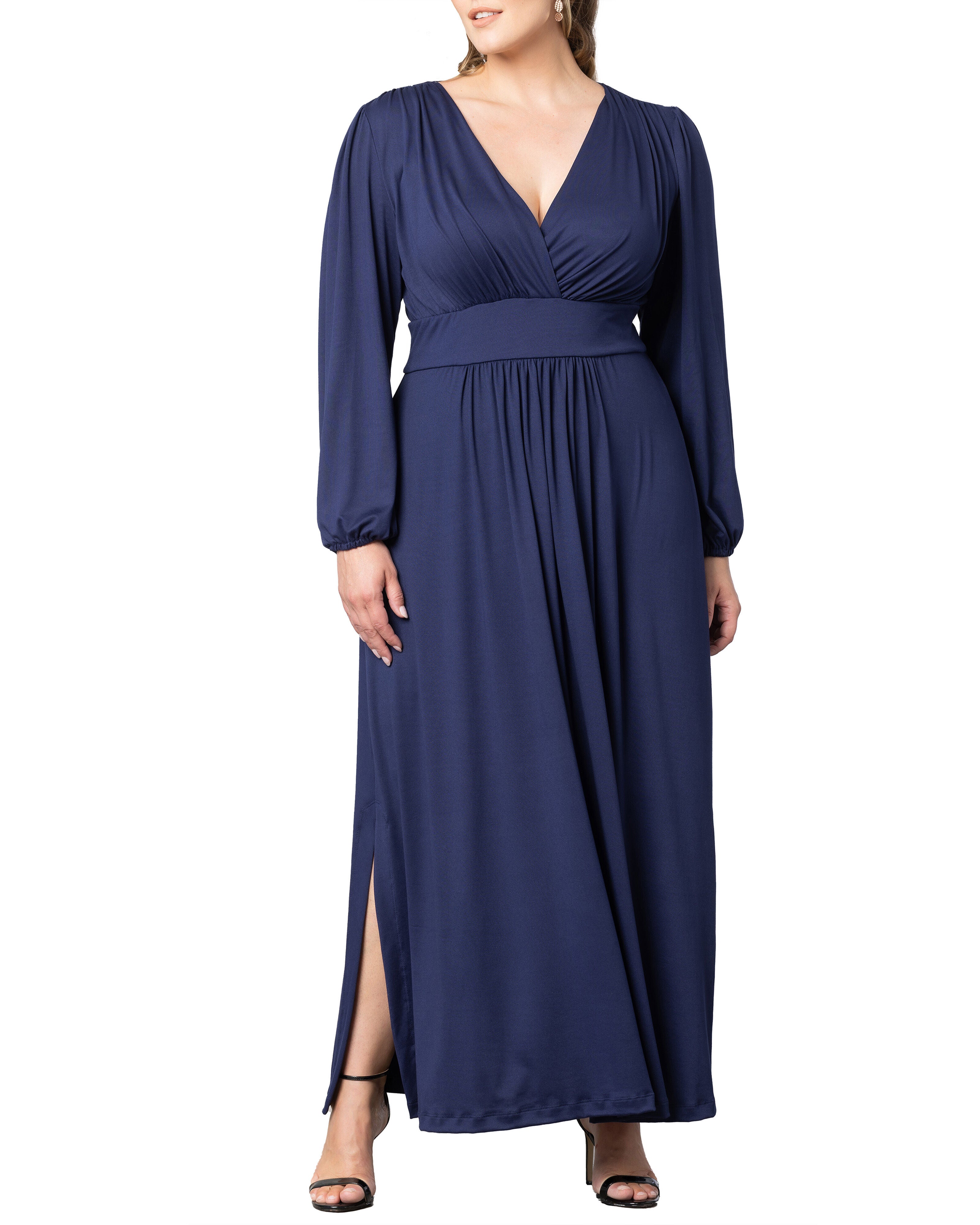 Kelsey Long Sleeve Maxi Dress, NOUVEAU NAVY / Navy, hi-res image number 0