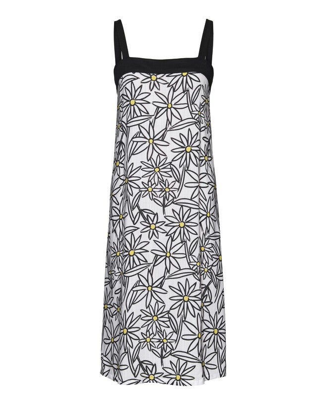 Daisy Print Midi Dress, Daisy / White, alternate image number null