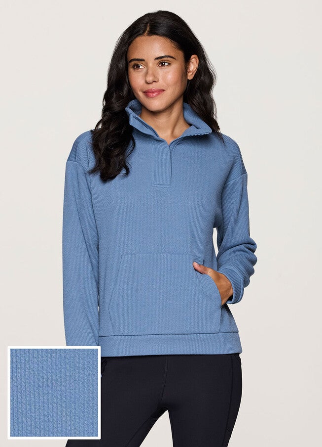 Plus Harbor Textured Pullover, Blue / Dusty Blue, alternate image number null