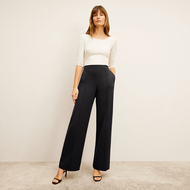 Soyoung T-Shirt - Ribbed Pima Cotton, Ivory / Ivory, hi-res image number 0