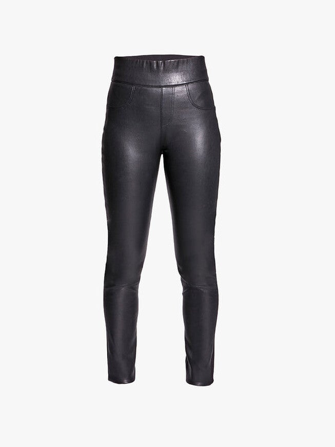 Gigi Stretch Leather Leggings, Black / Black, hi-res image number 0