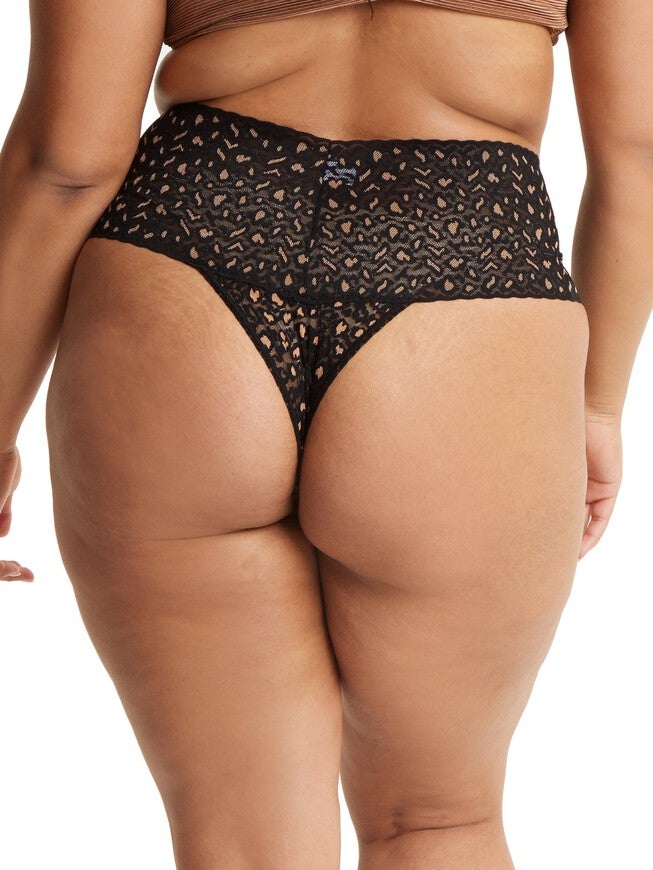 CROSS-DYED LEOPARD RETRO LACE PLUS THONG, , alternate image number 3