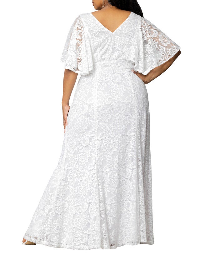 Clarissa Long Lace Wedding Dress, PEARL / White, alternate image number null