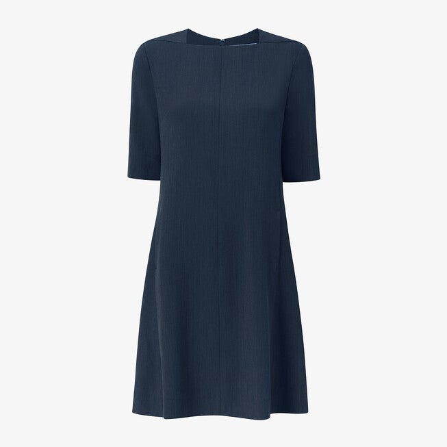 Emily Dress - Recycled WonderTex, Dark Navy / Navy, alternate image number 2