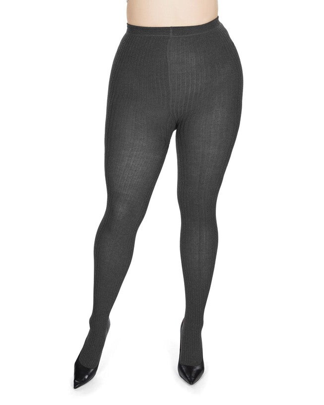 Boston Ribbed Cotton Blend Sweater Tights, , alternate image number 3