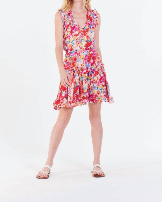 MELODIE DRESS IN MULTI PRINT, Multi Print / Pink, hi-res image number 0