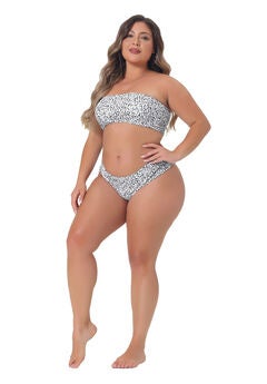 2 Pieces Bandeau Off Shoulder High Waist Bikini