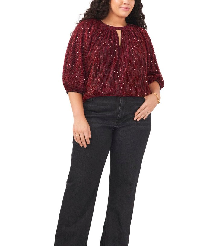 Maeve Dolman Sleeve Blouse, DARK WINE / New Wine, alternate image number null