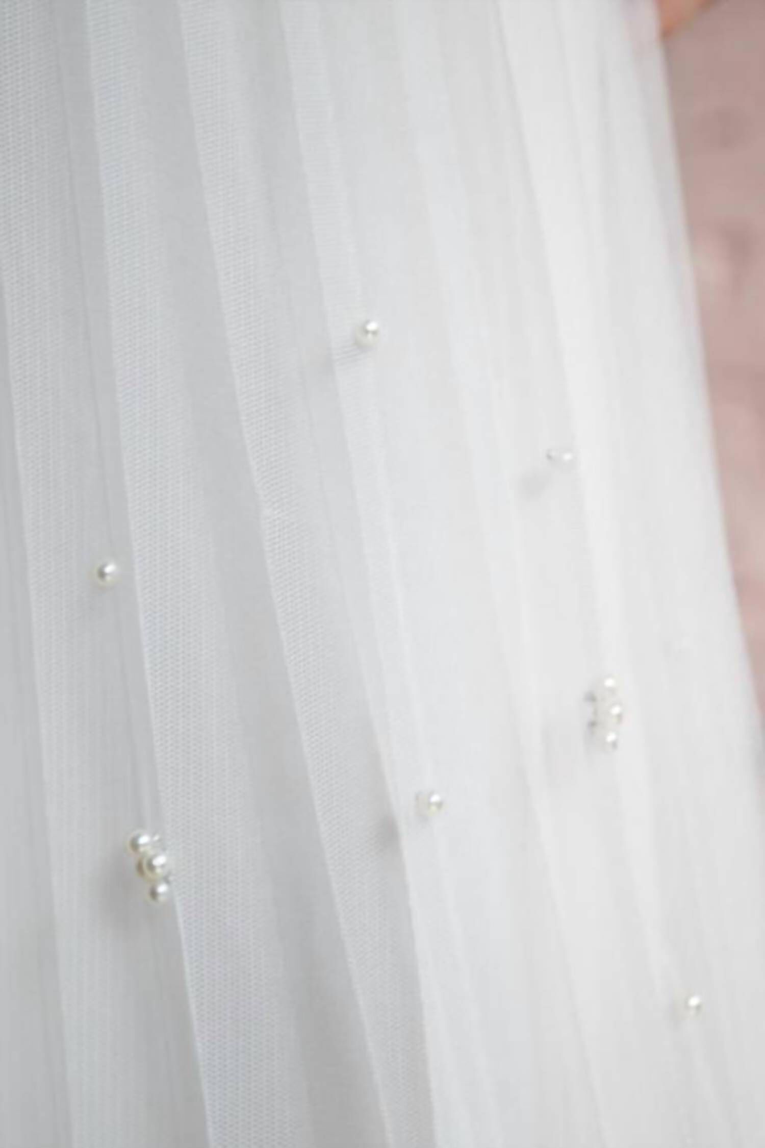 LILA PEARL TULLE SKIRT IN IVORY, Ivory / White, alternate image number 4