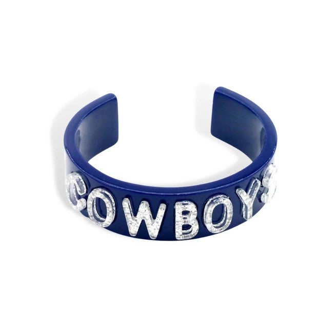 DALLAS COWBOYS CUFF IN NAVY/WHITE, NavyWhite / Navy, alternate image number null