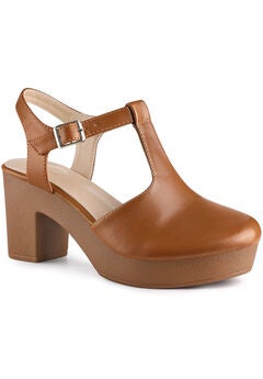 Platform T-Strap Shoes Chunky Heels Sandals