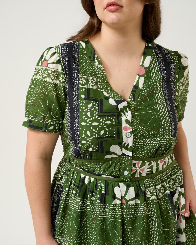 Ethereal Dress, Green Tile / Olive Green, alternate image number null