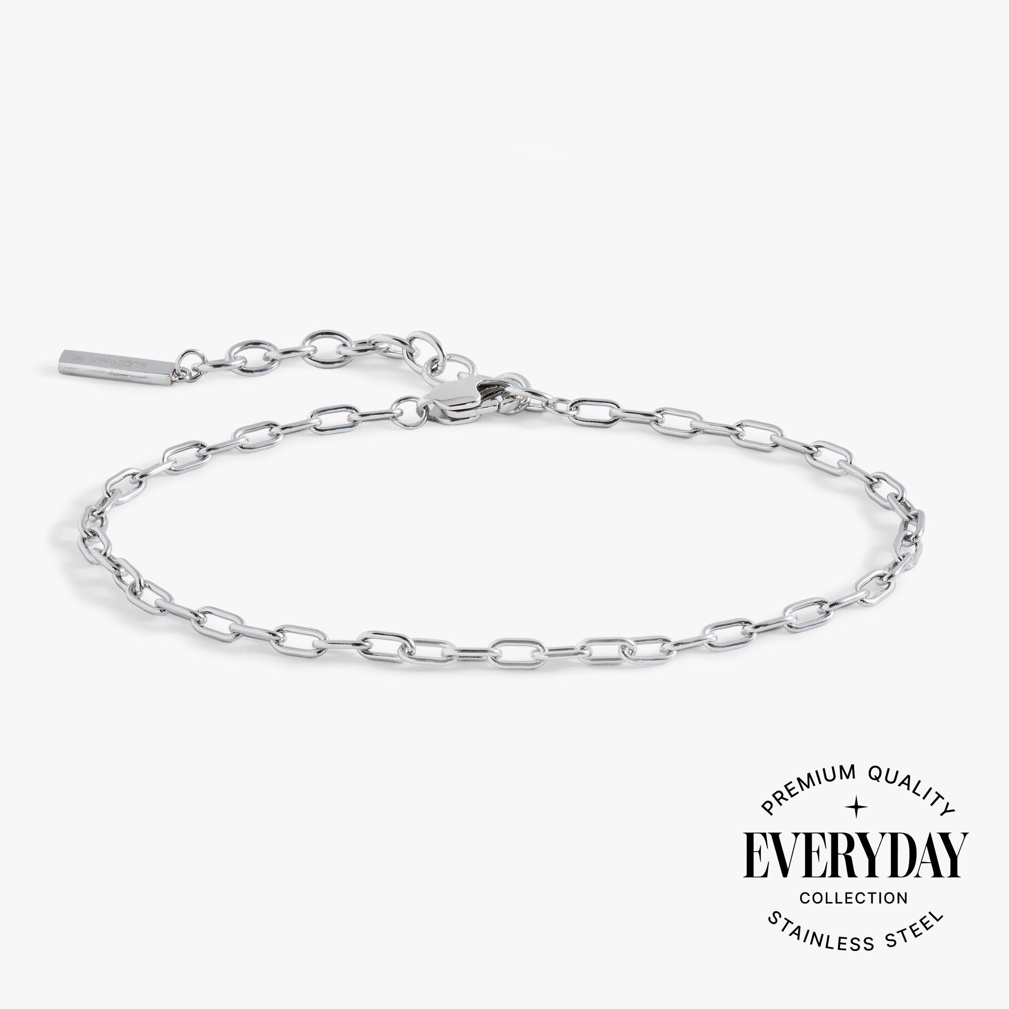 Everyday Paperclip Chain Bracelet, Silver / Silver, hi-res image number 0
