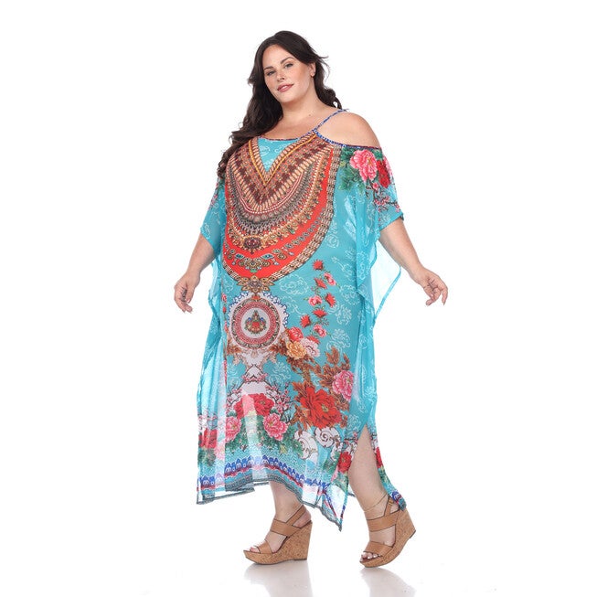 Sheer Caftan Maxi Dress, , alternate image number 7