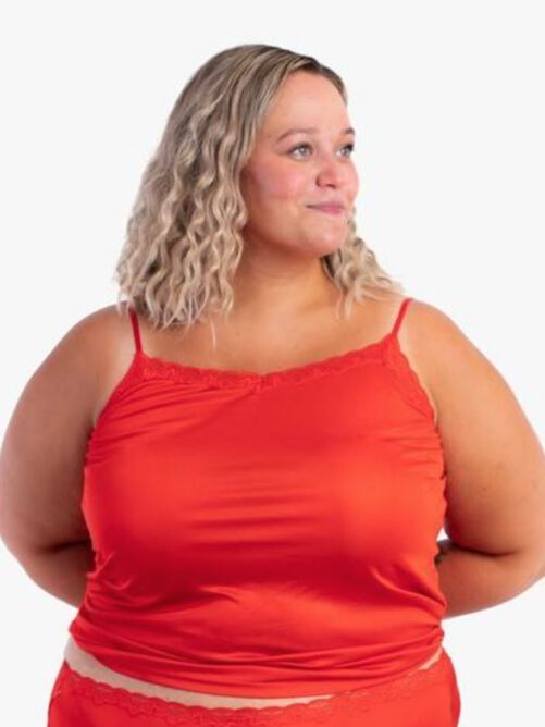 Soft Silk Camisole, Fiery Red / Red, alternate image number 1