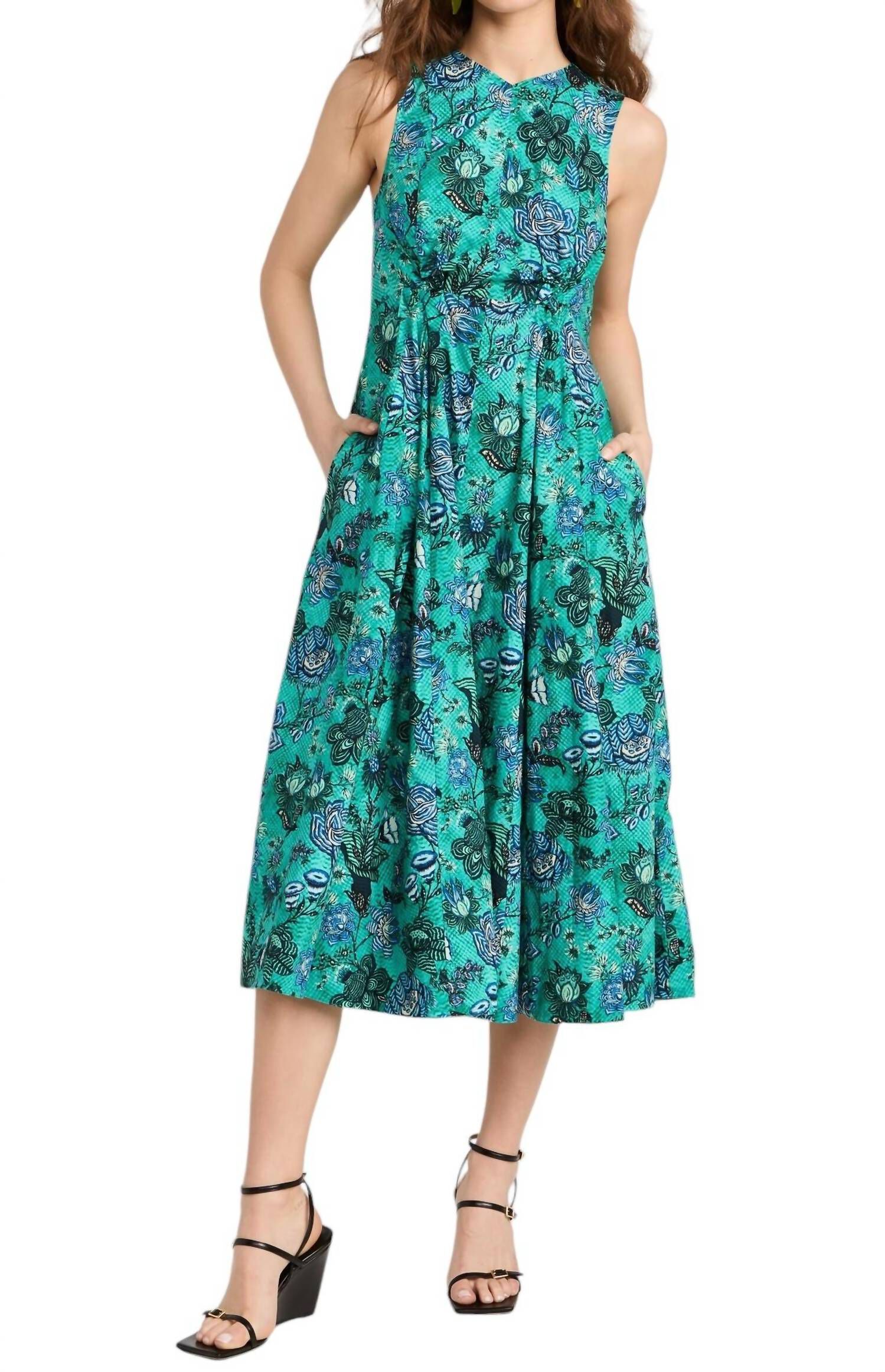 KAIYA DRESS, Jade / Light Green, alternate image number 1