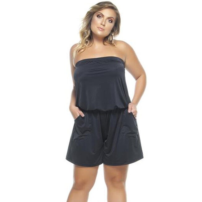 Strapless Jumpsuit, Black / Black, hi-res image number 0