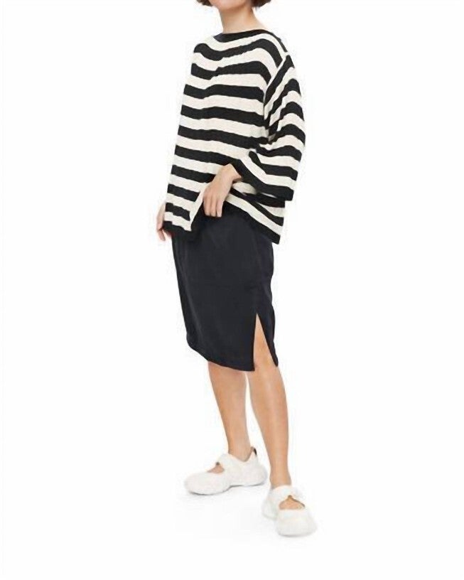 BLIXEN TENCEL SKIRT IN BLACK, Black / Black, alternate image number null