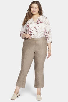 Suede Pull On Slim Bootcut