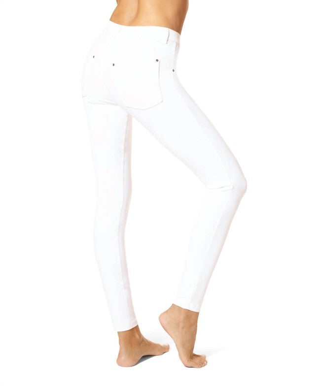 Essential Denim Legging in White, , alternate image number null