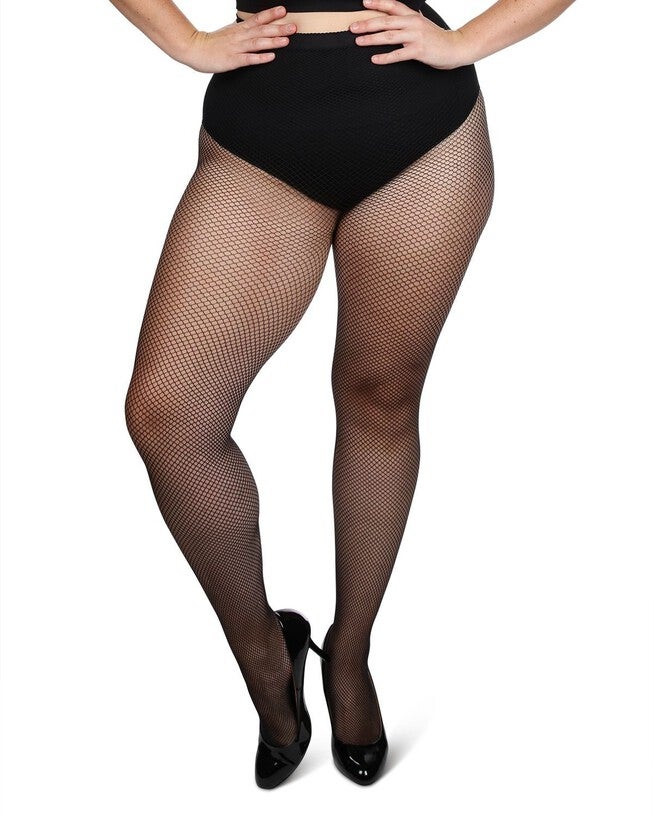 Plus Size Curvy Fishnet Tights, , alternate image number 4