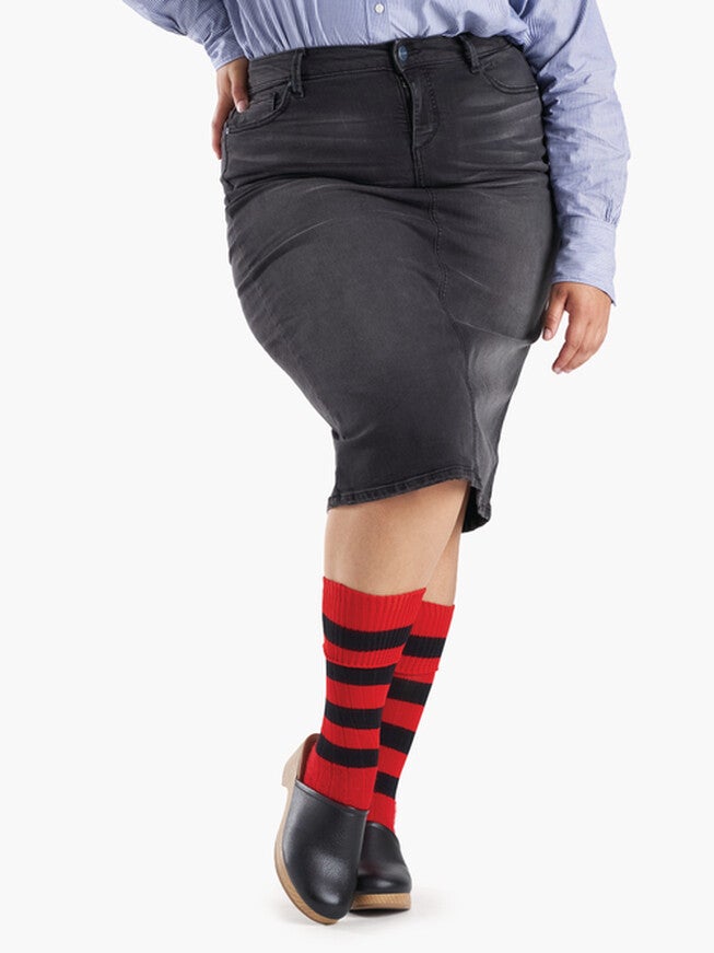 Denim Skirt, ADRIANNA / Black, alternate image number 2