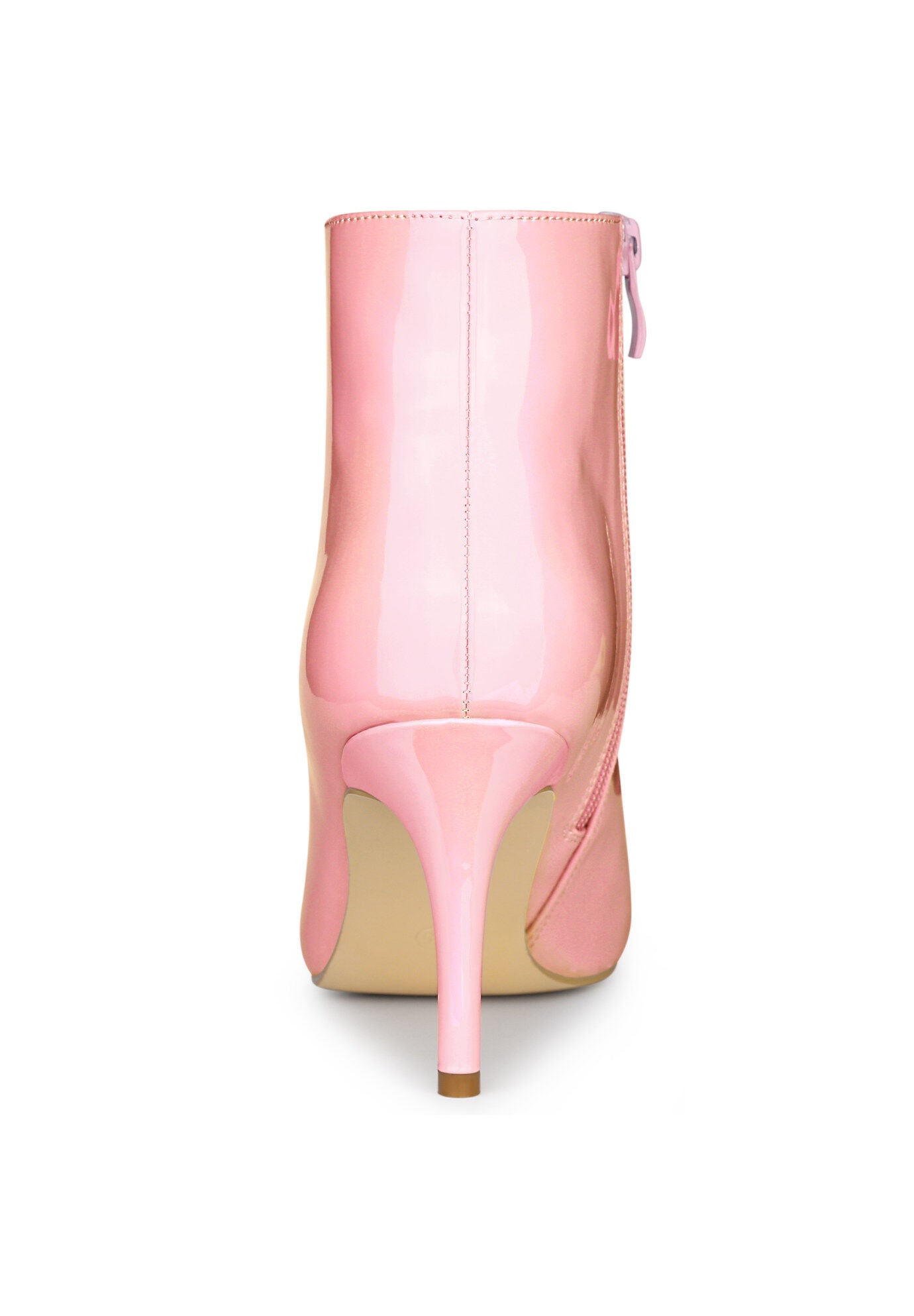POINTED TOE STILETTO HIGH HEEL DRESS BOOTS, Baby Pink / Pink, alternate image number 2