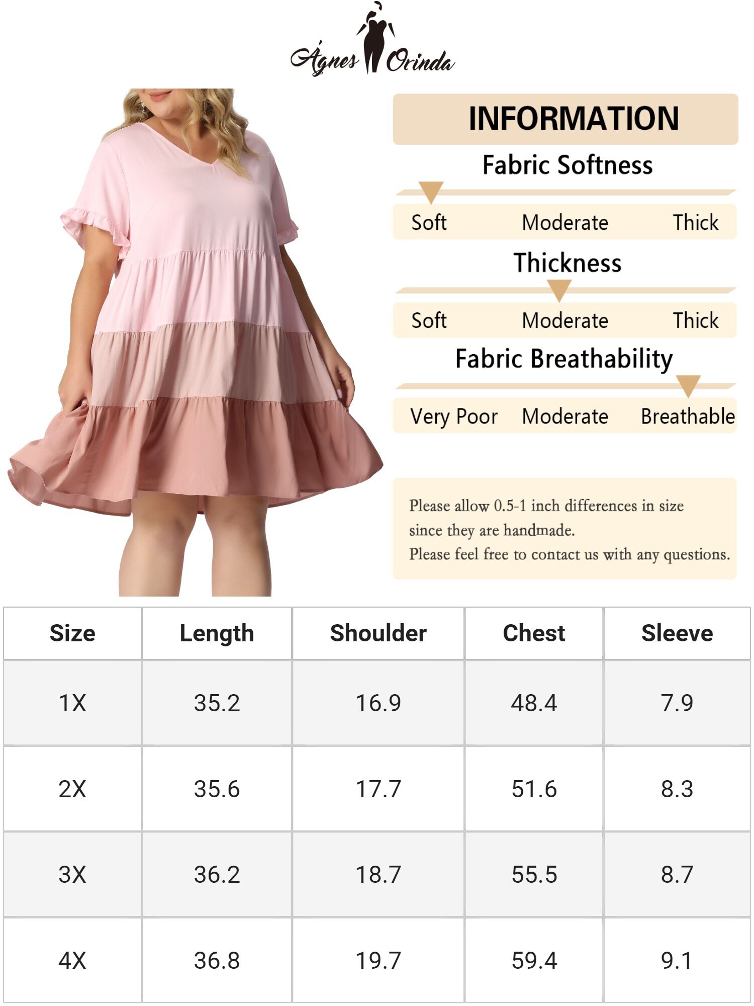 Babydoll Ruffle Short Sleeve Chambray Mini Dress, Pink / Pink, alternate image number 4