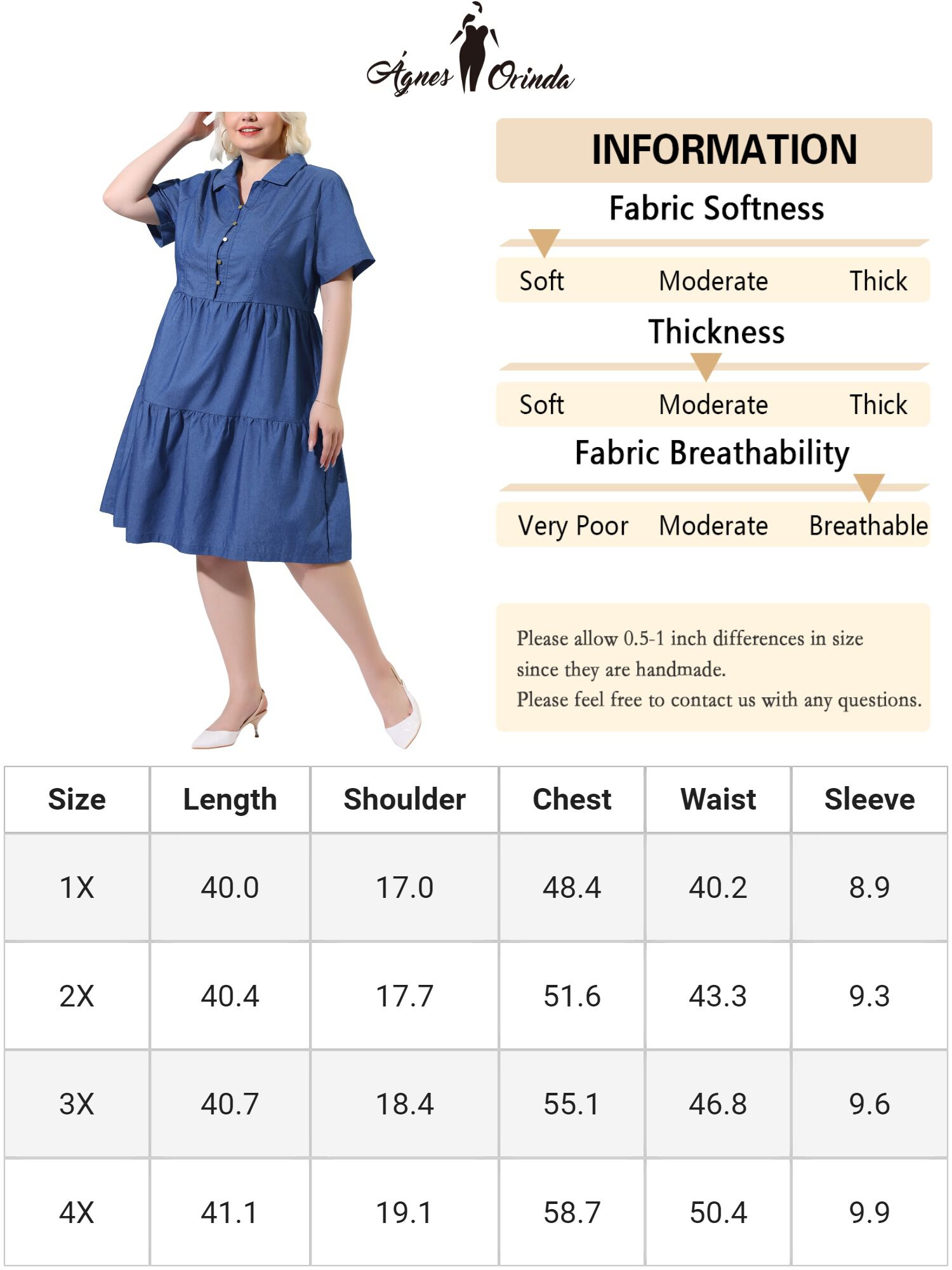 Short Sleeve Button Down Flowy Tiered Shirt Chambray Dress, Light Blue / Light Blue, alternate image number 4