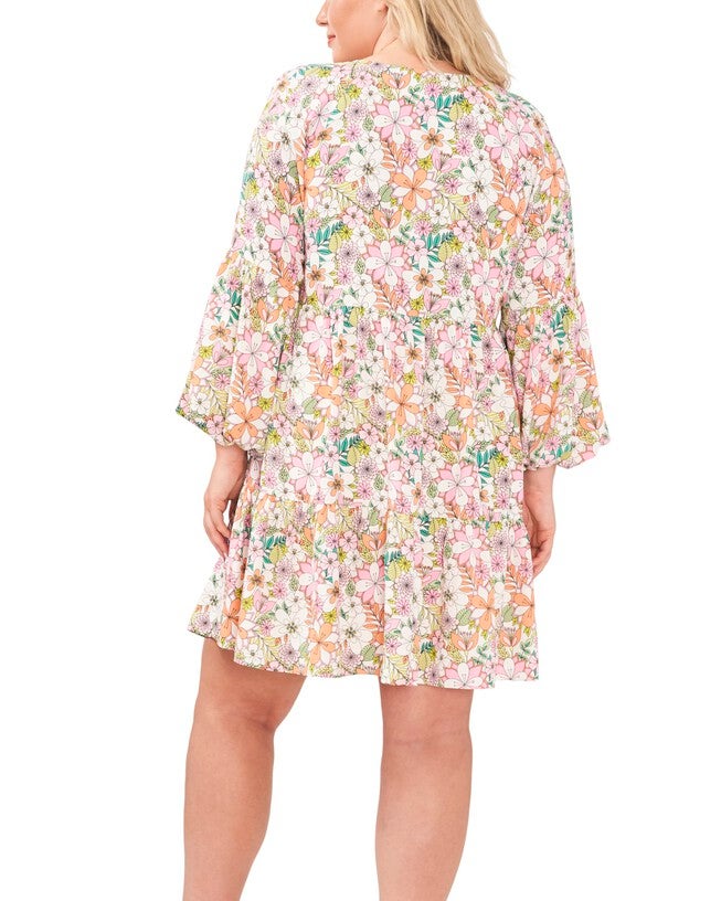 Emily Balloon Sleeve Tiered Dress, , alternate image number 5