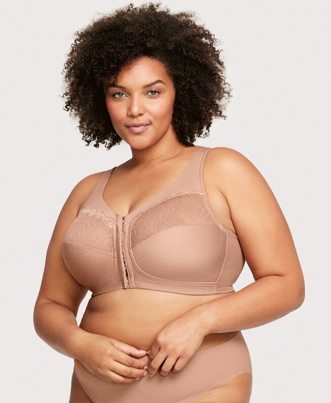 MagicLift Natural Shape Front-Closure Bra, Cappuccino / Taupe, alternate image number 3