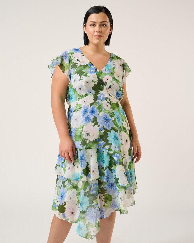 Aqua Dress, Print / Kelly Green, alternate image number 2