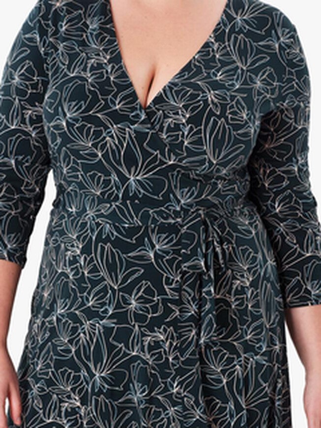 Perfect Wrap Dress, PETIOLE PONDEROSA PINE / Forest Green, alternate image number null