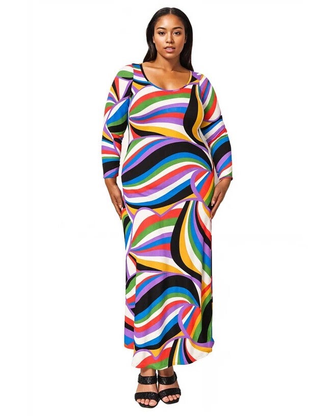 EZRA MAXI DRESS, Vibrant / Azure Blue, hi-res image number 0