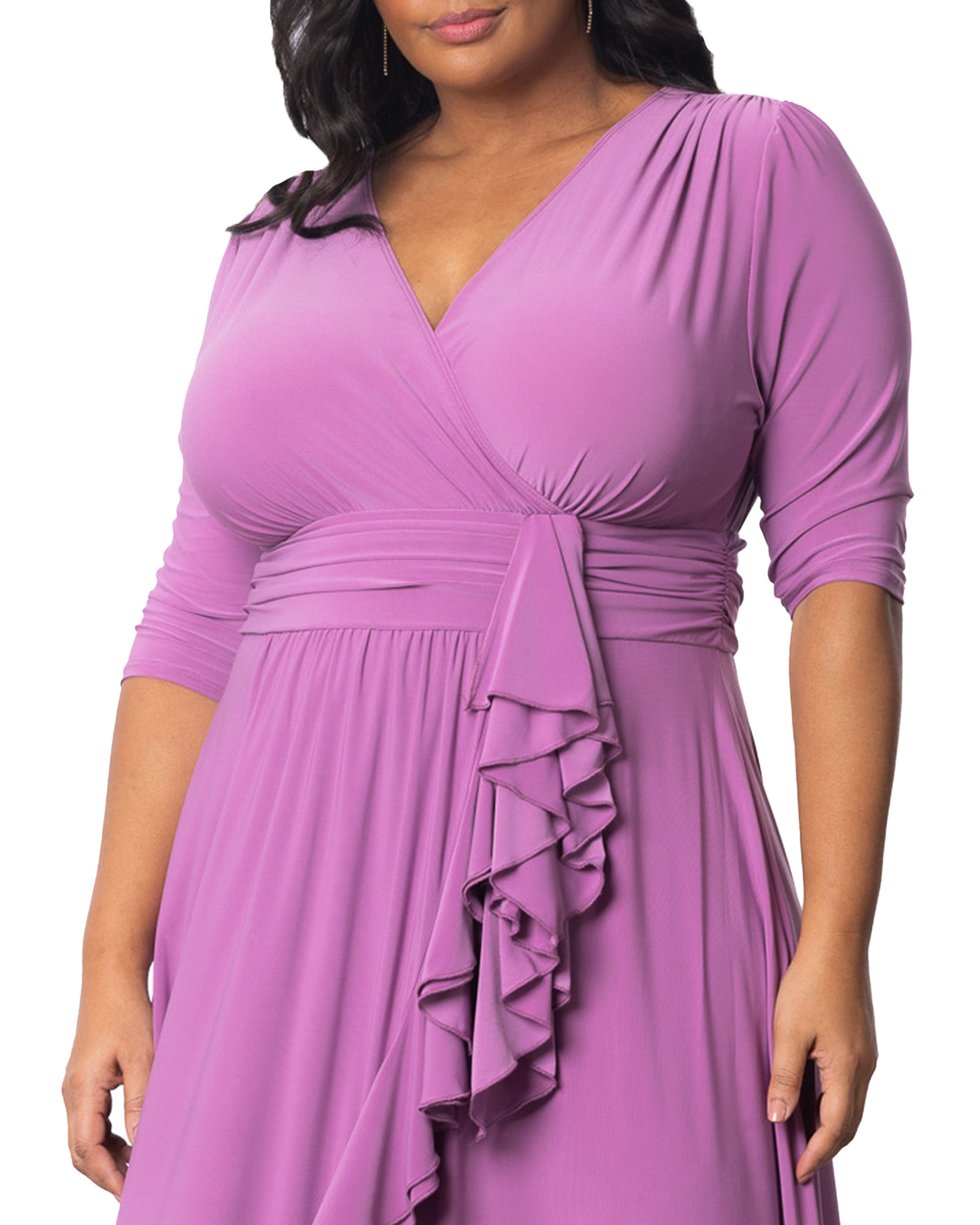 Veronica Ruffle Evening Gown, LILAC / Lilac, alternate image number 4