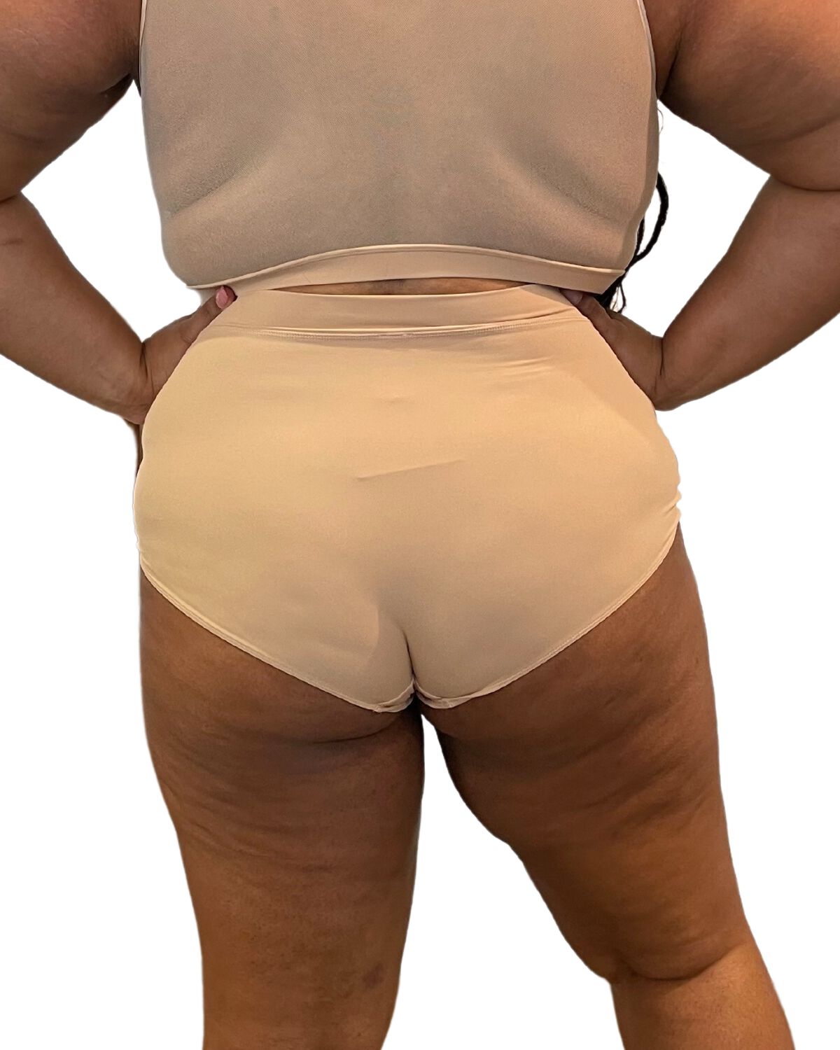 Nude Shade Smooth High Waisted Brief Panty, Honey / Ivory, alternate image number 1