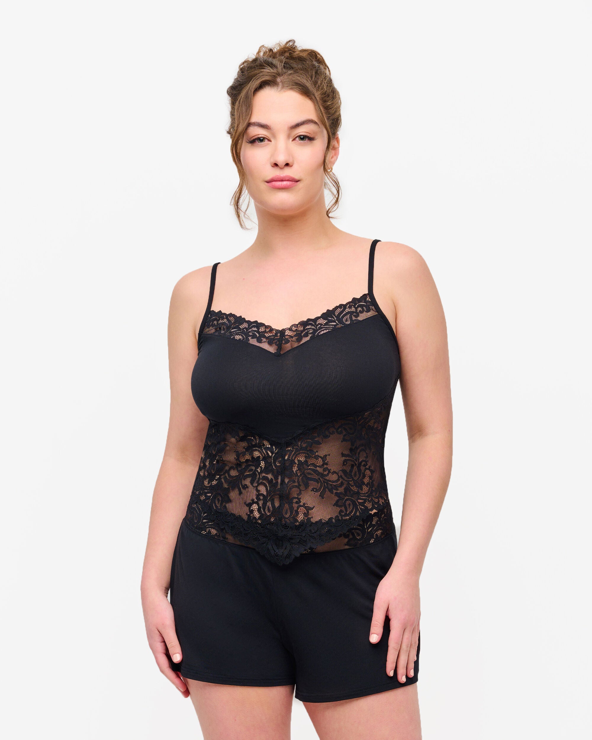 Carmela Cami & Boxer Pj Set, Black / Black, hi-res image number 0