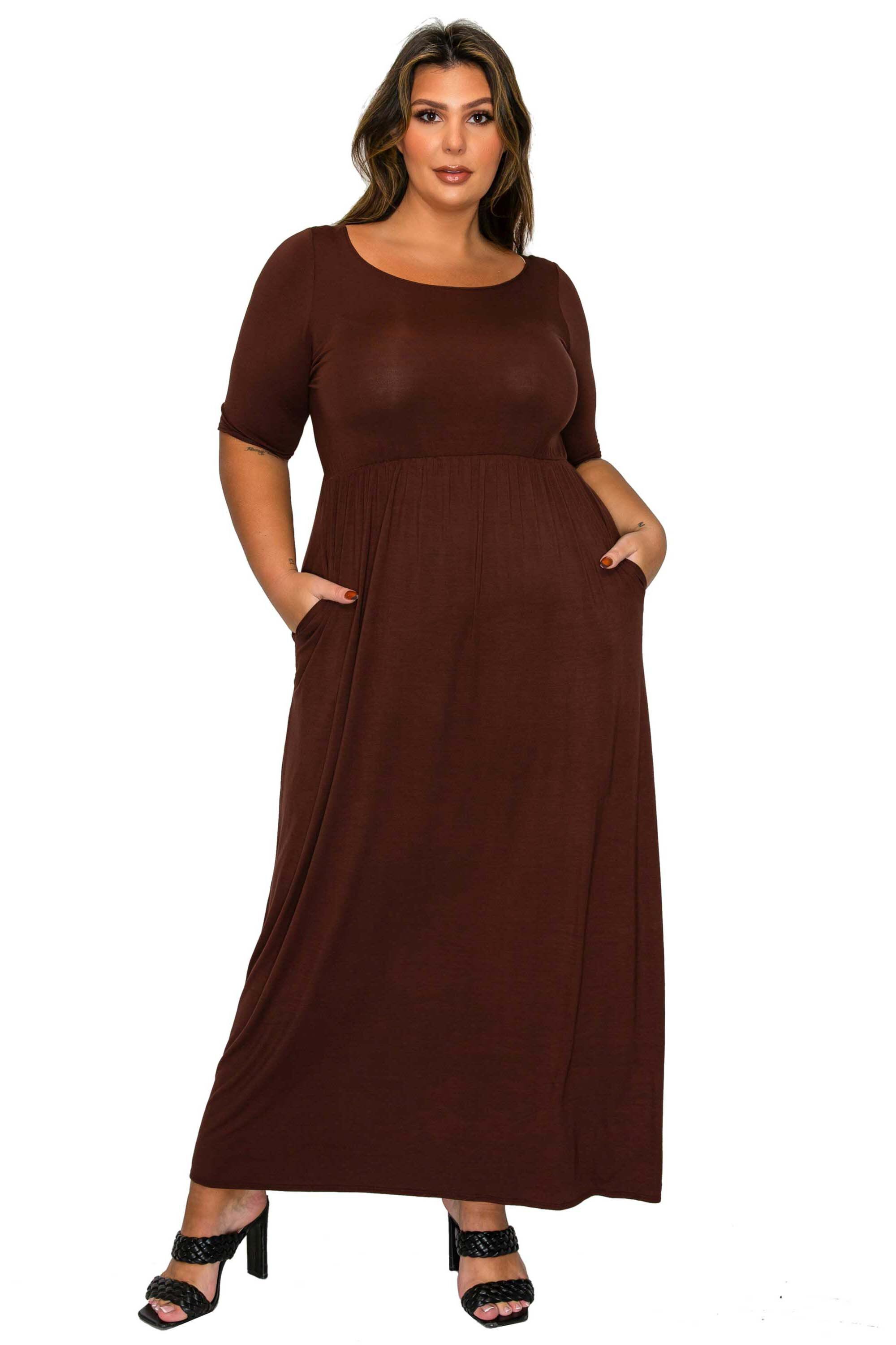 Eva Pocket Maxi Dress, Brown / Brown, hi-res image number 0