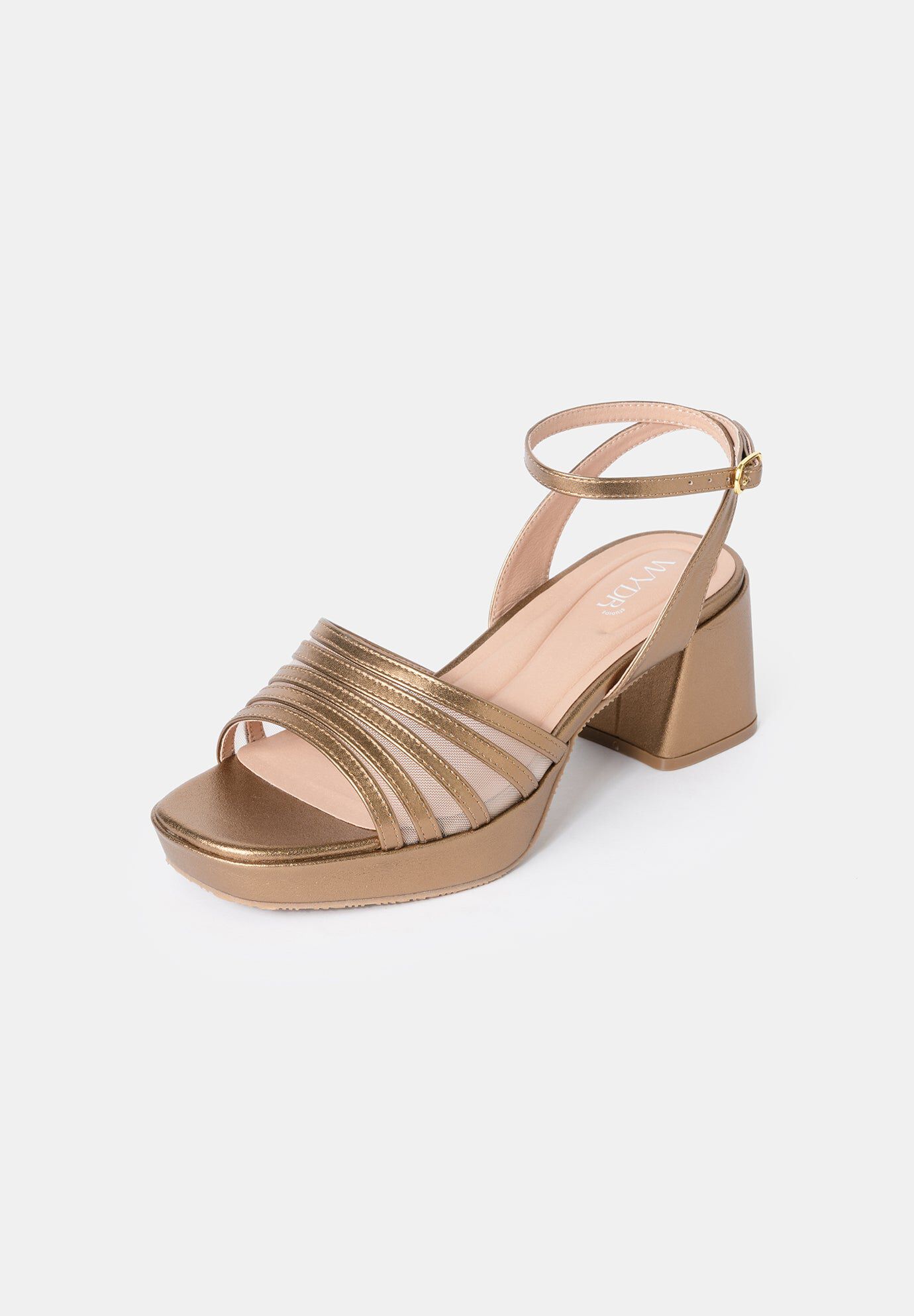Stella Platform Sandals, Metallic Bronze / Bronze, alternate image number 2