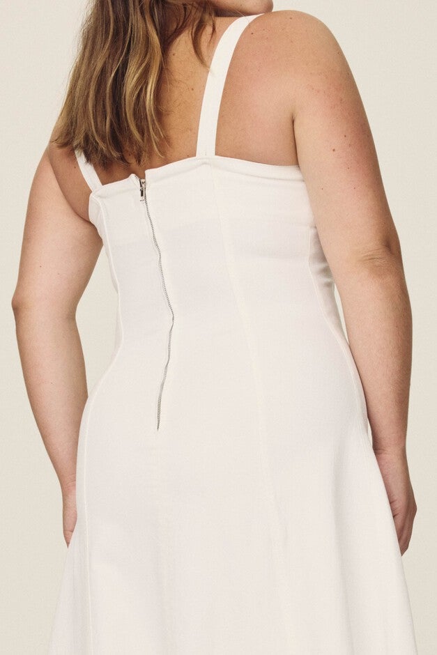 PSA PLUS - DENIM MAXI DRESS | OPTIC, OPTIC / White, alternate image number null