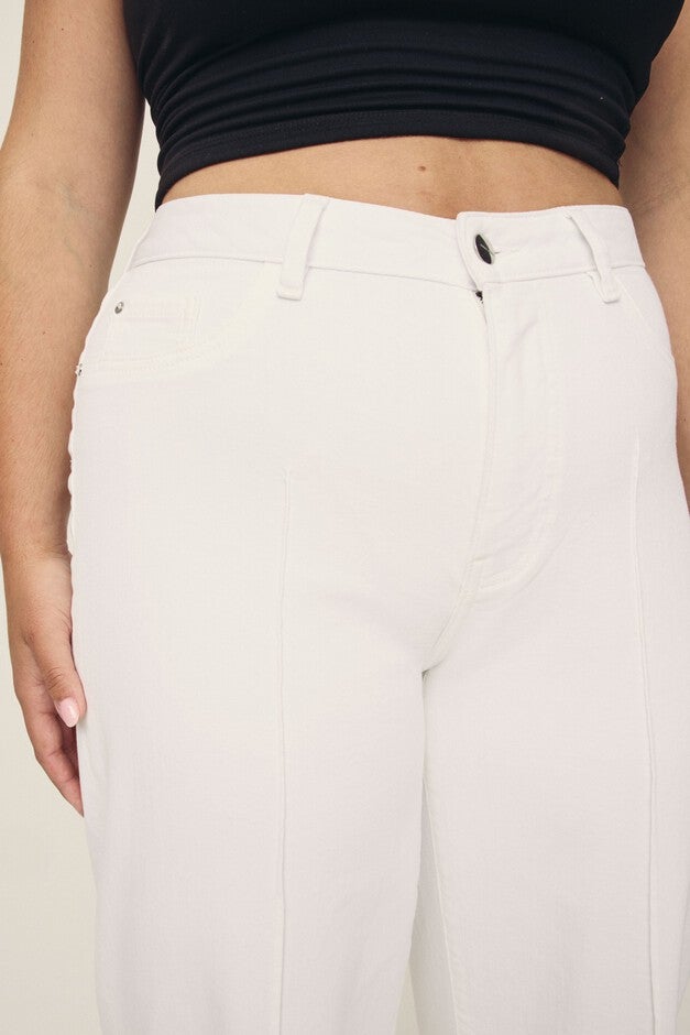 NCE PLUS - WIDE LEG JEANS | OPTIC CUFF, OPTIC CUFF / White, alternate image number 4