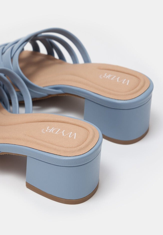 Gigi Block Heel Woven Sandals, Denim Blue / Dark Wash, alternate image number null