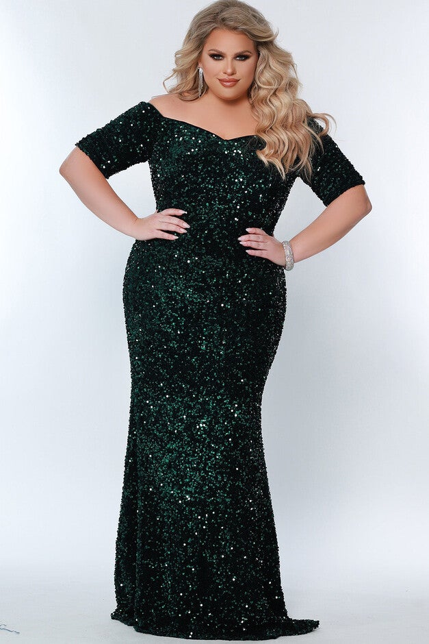 SPARK EVENING GOWN, Forest / Forest Green, hi-res image number 0