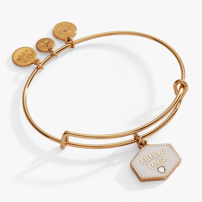 “Future Mrs.” Charm Bangle, Gold / Gold, hi-res image number 0