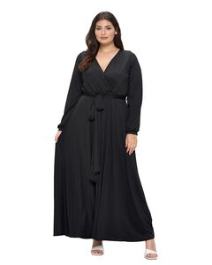 Plus Size Long Sleeve Maxi Dress