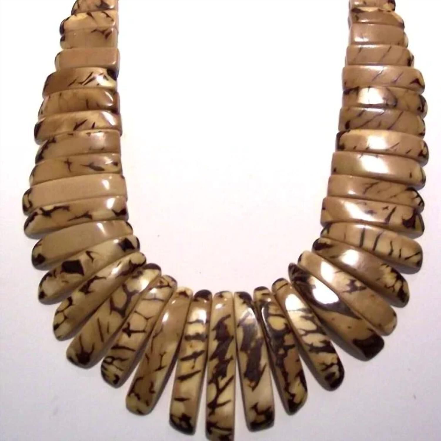 AMAZON NECKLACE IN IVORY/CHARCOAL, IvoryCharcoal / Beige, hi-res image number 0