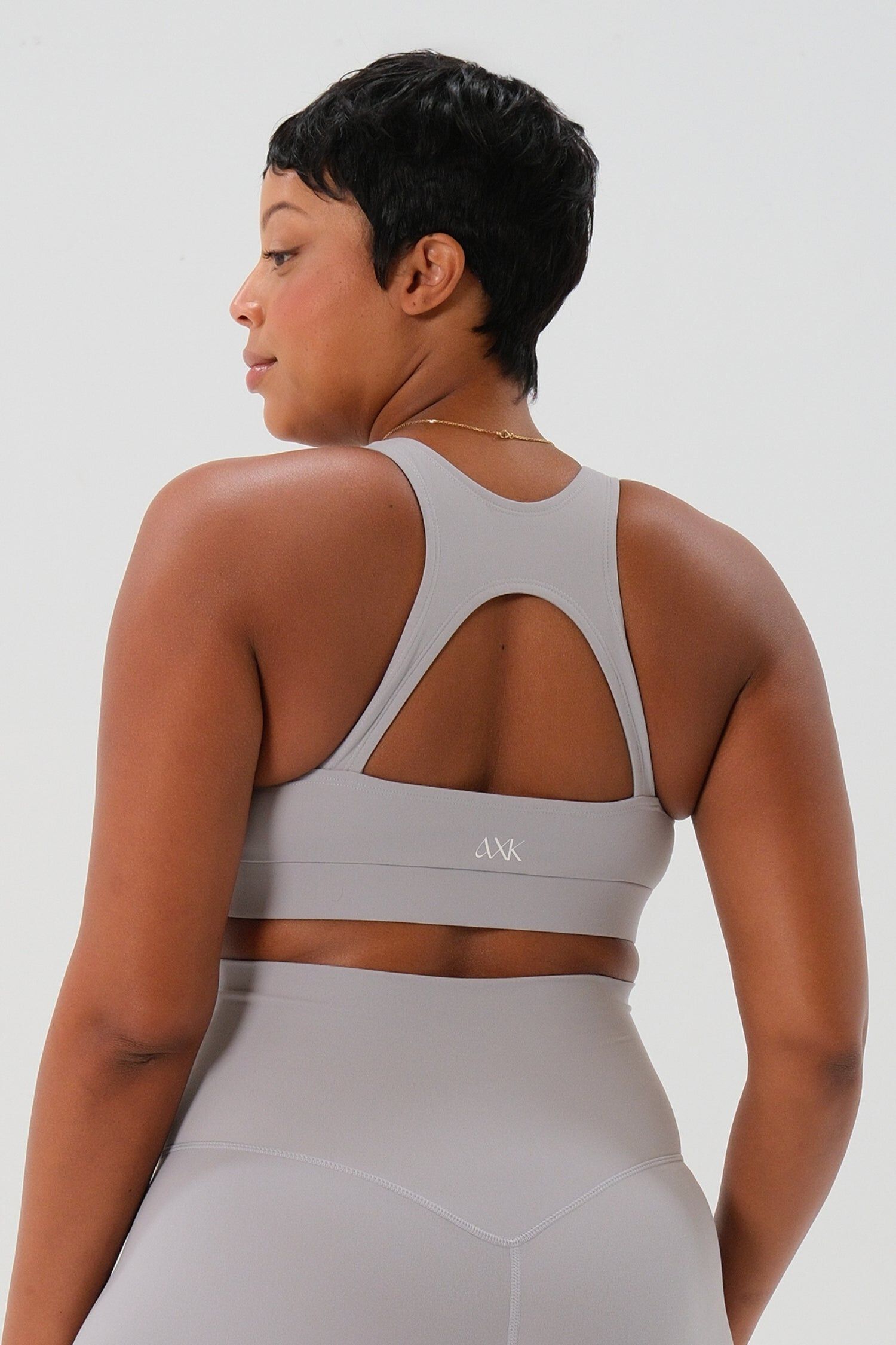 Women&#39;s High Impact Racer Back Maternity & Nursing Sports Bra with Easy-Release Breastfeeding Clips, Light Gray / Light Grey, alternate image number 2