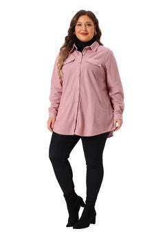 BUTTON DOWN SHIRT CORDUROY SHACKET JACKET