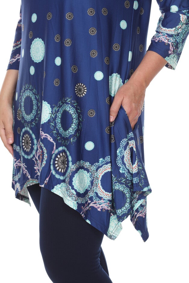Erie Tunic Top, Royal / Royal Blue, alternate image number null