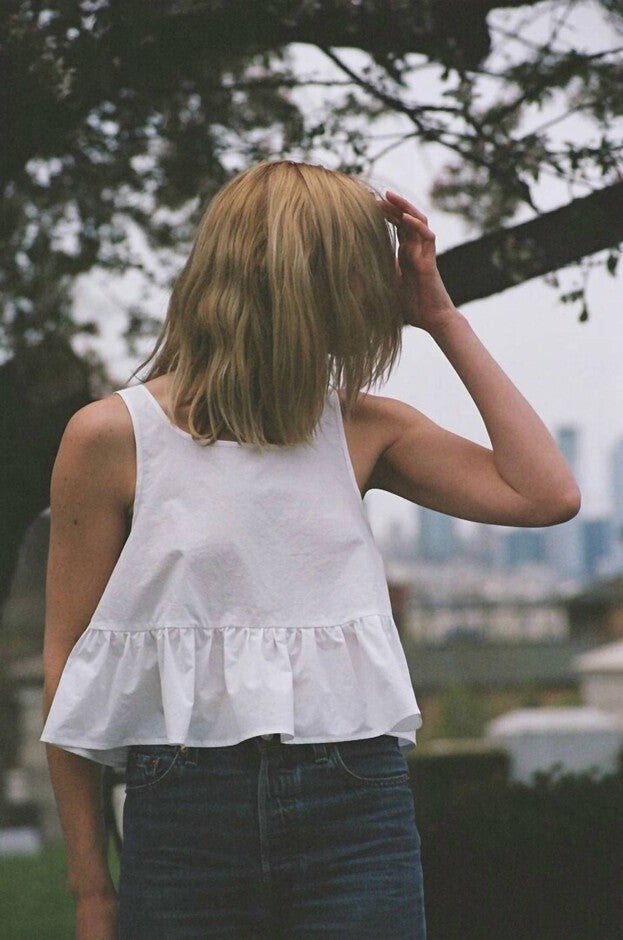 SUNCAT TIE BACK TOP IN WHITE, , alternate image number null